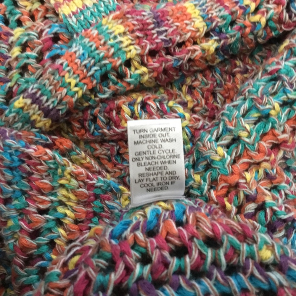 Cato Women’s Multi-Color Off The Shoulder Sweater Size L NWOT - Picture 6 of 6